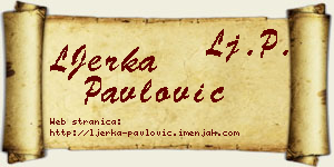 LJerka Pavlović vizit kartica